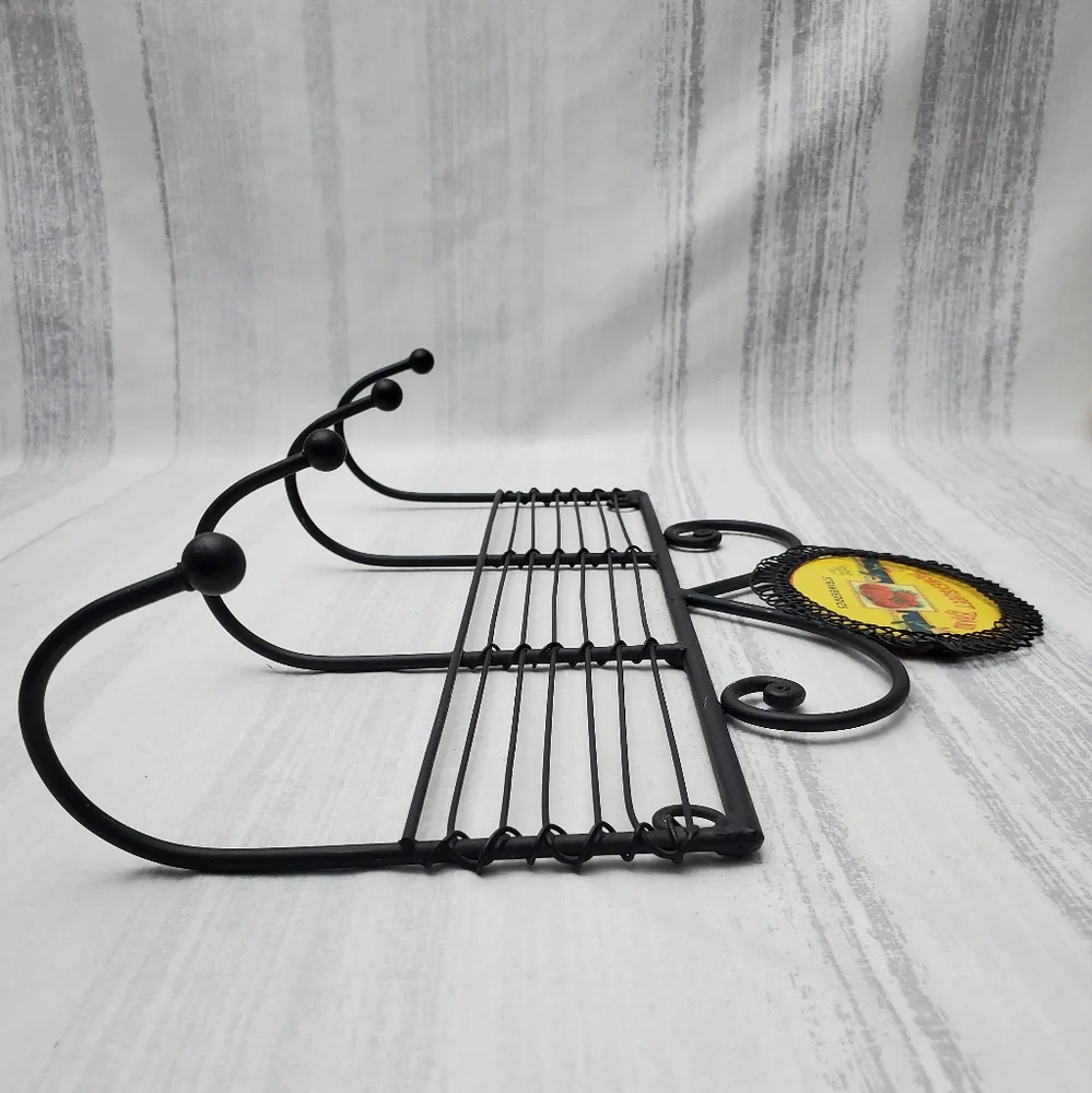 Kitchen Towel Hook Metal- Honeysweet Brand Strawberry Apricots Reversible Sign